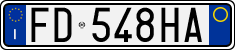 License plate of Italy, Cars (1994 year series)