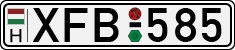 license plates of Hungary, Cars (1990)