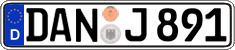 German license plate, Regular plates