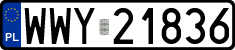 License plates of Poland, Regular car plates