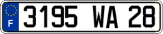 French license plate, FNI