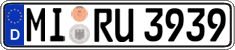 German license plate, Regular plates
