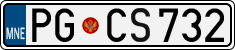 License plate of Montenegro, Cars
