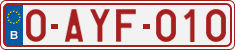 License plate of Belgium, Regular plates (2010)