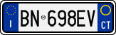 License plate of Italy, Cars (1994 year series)