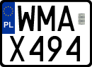 License plates of Poland, Special vehicles and motorcycles