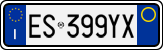 License plate of Italy, Cars (1994 year series)
