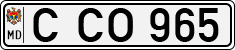 License plate of Moldova, Cars (1992)