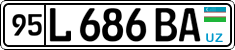 License plate of Uzbekistan, Private owners
