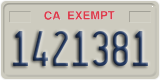 California, Exempt (1234567)