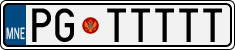License plate of Montenegro, Vanity Plates