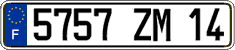 French license plate, FNI