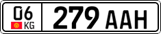 License plate of Kyrgyzstan, Private owners (2016)
