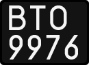 License plates of Poland, 1976 year system
