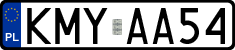 License plates of Poland, Regular car plates