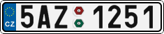 License plate of the Czech Republic, Cars (2001)