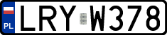 License plates of Poland, Regular car plates
