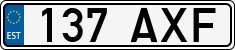 License plate of Estonia, Regular car plates