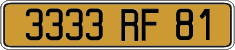 French license plate, FNI