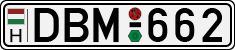 license plates of Hungary, Cars (1990)
