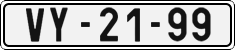 License plate of the Czech Republic, Cars (1960)
