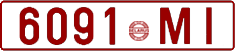 License plate Belarus, Cars (1992)
