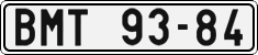License plate of the Czech Republic, Cars (1960)
