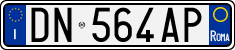 License plate of Italy, Cars (1994 year series)