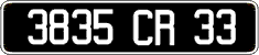 French license plate, FNI