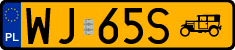 License plates of Poland, Oldtimers