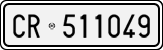 License plate of Italy, Cars (1927 year series)