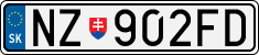License plate of Slovakia, Cars