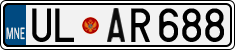 License plate of Montenegro, Cars