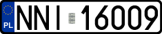 License plates of Poland, Regular car plates