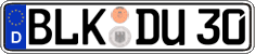 German license plate, Regular plates