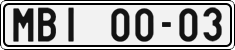 License plate of the Czech Republic, Cars (1960)