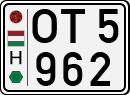 license plates of Hungary, Oldtimers (1990)