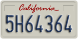 California, Commercial vehicles (1A23456)