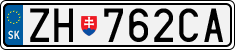License plate of Slovakia, Cars