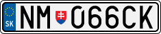 License plate of Slovakia, Cars