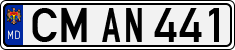 License plate of Moldova, Cars (1992)