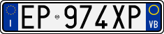 License plate of Italy, Cars (1994 year series)