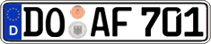 German license plate, Regular plates
