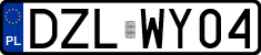 License plates of Poland, Regular car plates