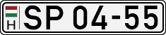 license plates of Hungary, Sportcars (1990)