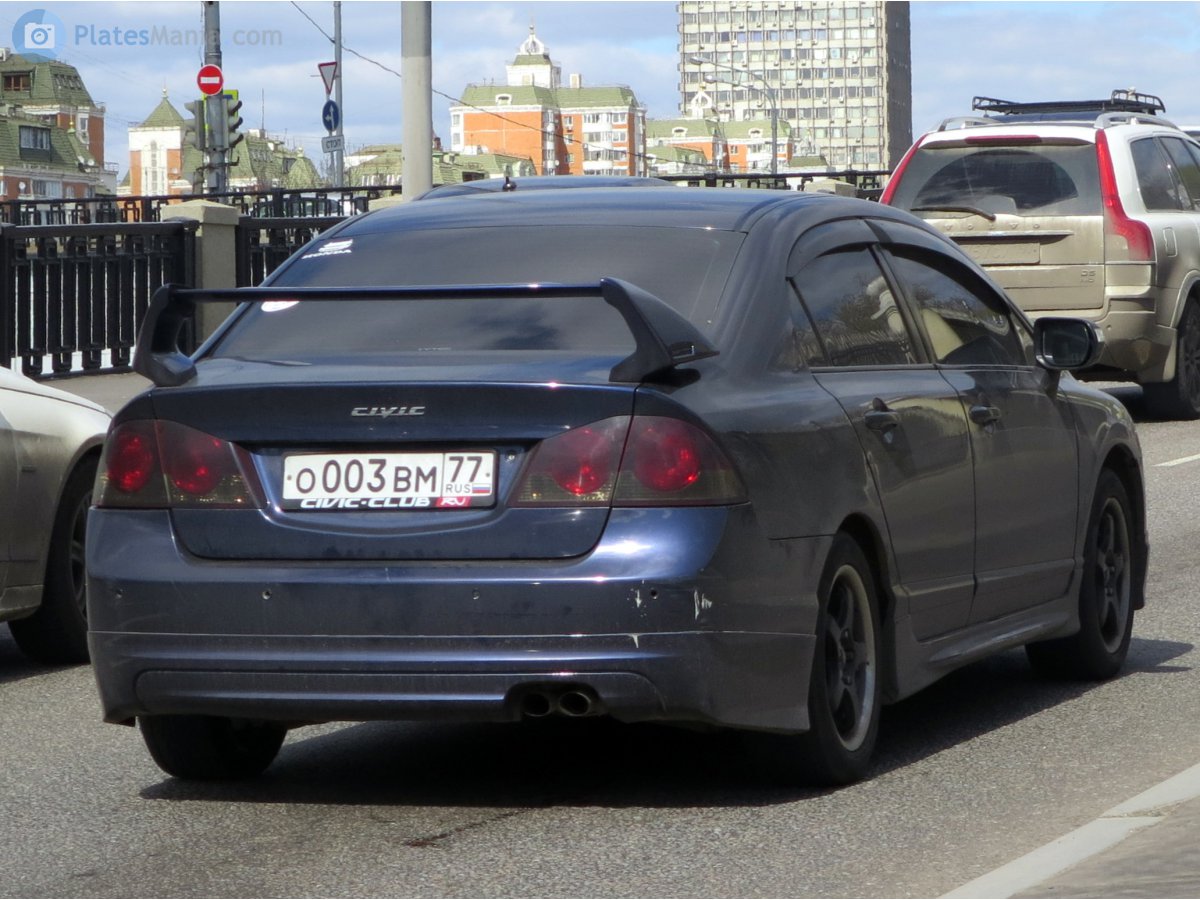 о 003 вм 77, Honda Civic 8th gen Sedan (FD; Global-market), 2005–2012