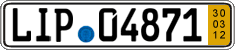 German license plate, Short-term transit plates