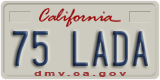 California, Vanity Plates