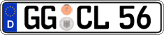 German license plate, Regular plates