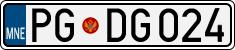 License plate of Montenegro, Cars